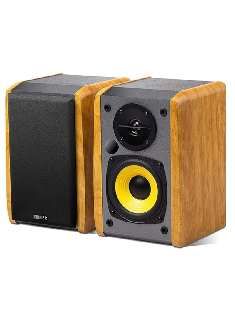 EDIFIER - Edifier R1010BT Powered Bluetooth Bookshelf Speaker Bluetooth 5.1 Brown - Image 1