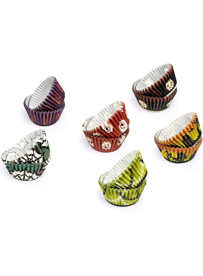 qiqee qiqee Halloween Standard Cupcake Liners Cupcake Cups 300-Count Food Grade Gradient Design Cupcake Papers Baking Cups Cupcake Wrappers for Halloween(Standard Size)  - Image 3