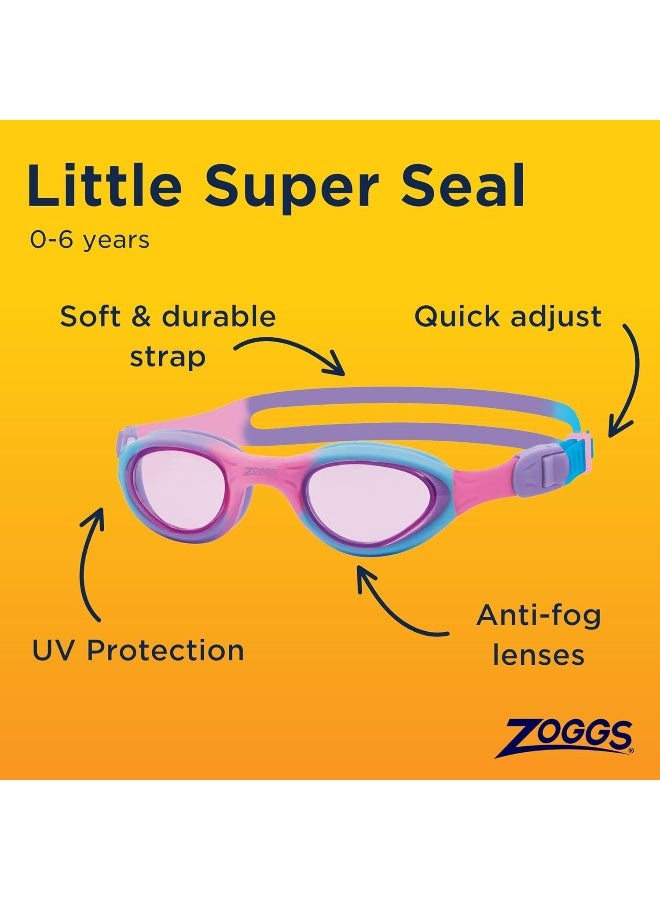 ZOGGS Zoggs Kid's Little Super Seal Swimming Goggles with Quick Adjust and UV Protection  - Image 2