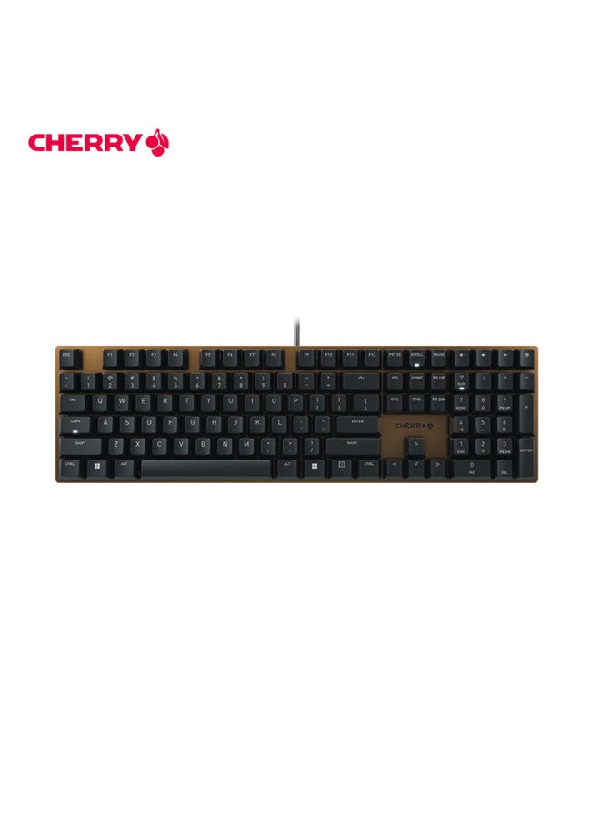 Cherry Kc200 Mechanical Keyboard, Office And Gaming Dual-use Keyboard, Computer Keyboard, Orange-gray Color Scheme Customizable Keyboard, Pbt Keycaps Wired Keyboard, Brown Switches 108 Keys - Image 3