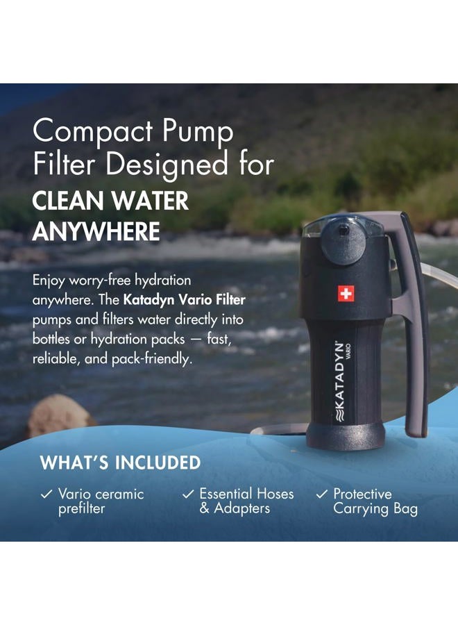 KATADYN Vario Water Filter, Dual Technology Microfilter for Personal or Small Group Camping, Backpacking or Emergency Preparedness - Image 2