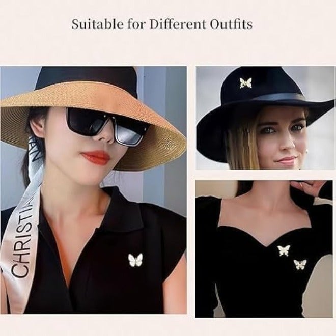 ChicAbode بروشات ودبابيس أنيقة على شكل فراشة، مجموعة مجوهرات وأكسسوارات أنيقة - Image 3