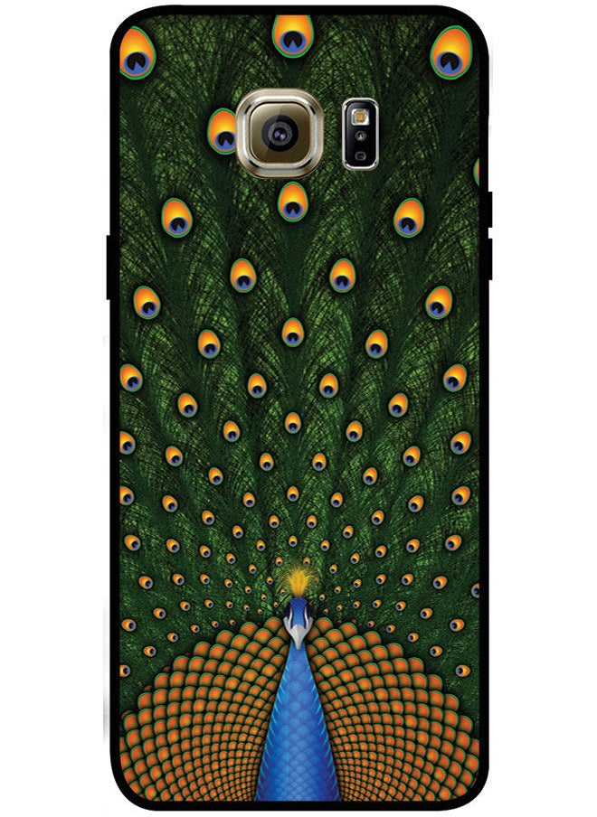 EYE CATCH - Protective Case Cover For Samsung Galaxy S6 Edge Plus Smart Series Printed Protective Case Cover for Samsung S6 Edge Plus Peacock - Image 1