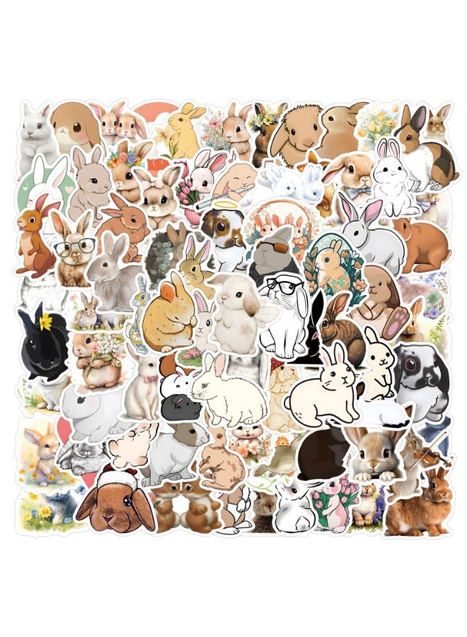 NIBEMINENT 110 Pcs Cartoon Rabbit Deco Kit Waterproof Stickers, High Definition Printing Bright Colors, Suitable for Laptop Skateboard Luggage Water Bottle Guitar DIY - Image 2