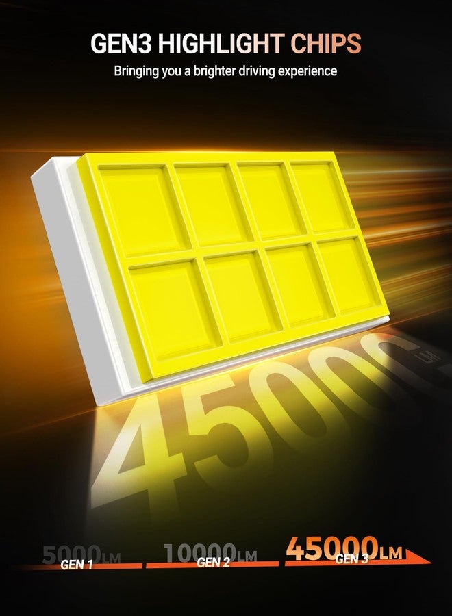 الختم مصابيح SEALIGHT 9006/HB4، 10 مصابيح فائقة السطوع بقوة 45000 لومن، حجم مصباح القيادة L2S 9006 مطابق لمصباح الهالوجين L2S، لون أبيض بارد 6500 كلفن، عمر افتراضي طويل يصل إلى 70000 ساعة مع مروحة تبريد، سهلة التركيب والتشغيل، عبوة من قطعتين - Image 3