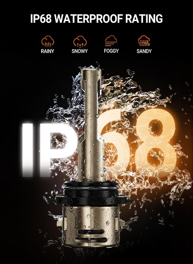 الختم مصابيح SEALIGHT 9006/HB4، 10 مصابيح فائقة السطوع بقوة 45000 لومن، حجم مصباح القيادة L2S 9006 مطابق لمصباح الهالوجين L2S، لون أبيض بارد 6500 كلفن، عمر افتراضي طويل يصل إلى 70000 ساعة مع مروحة تبريد، سهلة التركيب والتشغيل، عبوة من قطعتين - Image 5