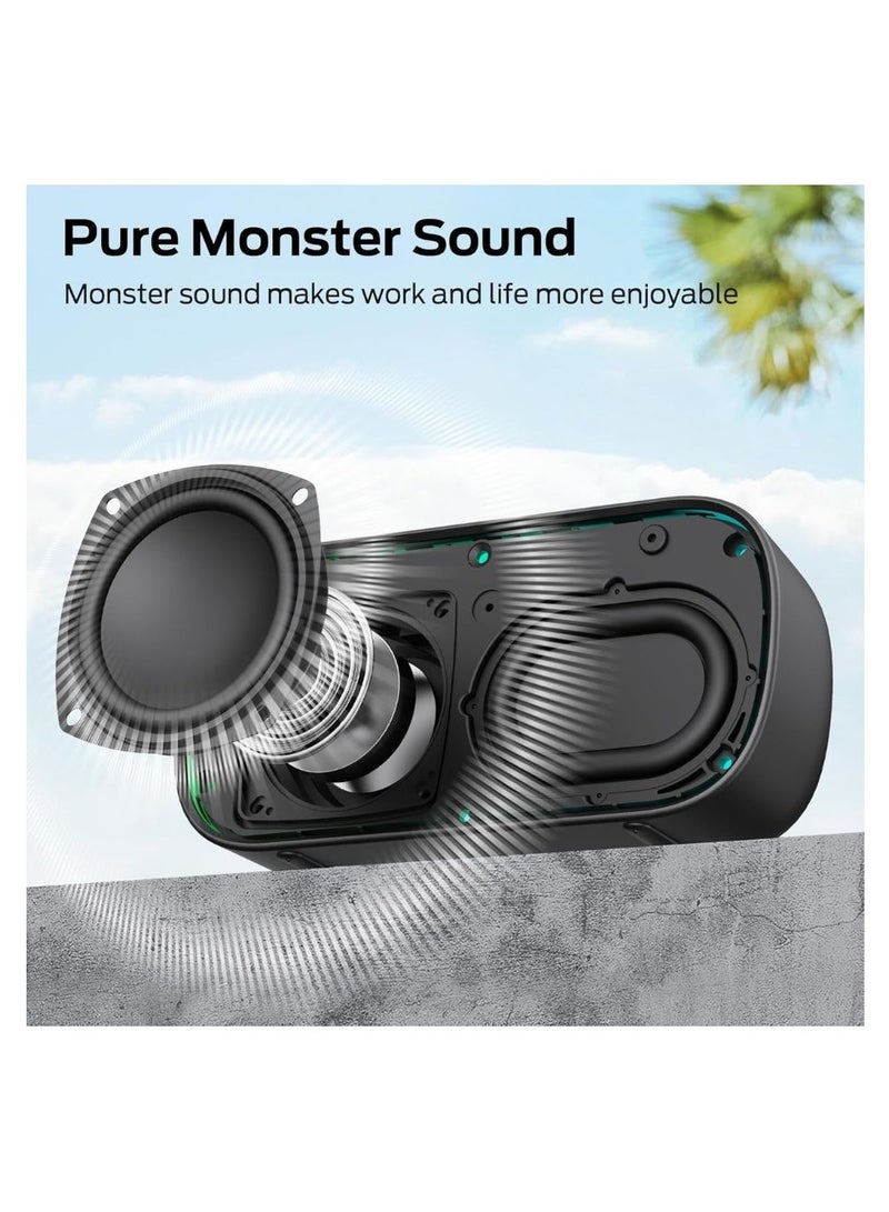 Monster S150 Bluetooth Speaker with Strong Bluetooth 5.4 Connectivity, IPX7 Waterproof Wireless Speaker, Multi-Channel Support, HD Hands-Free Calling, and Compact Design for Portable Use - Image 3