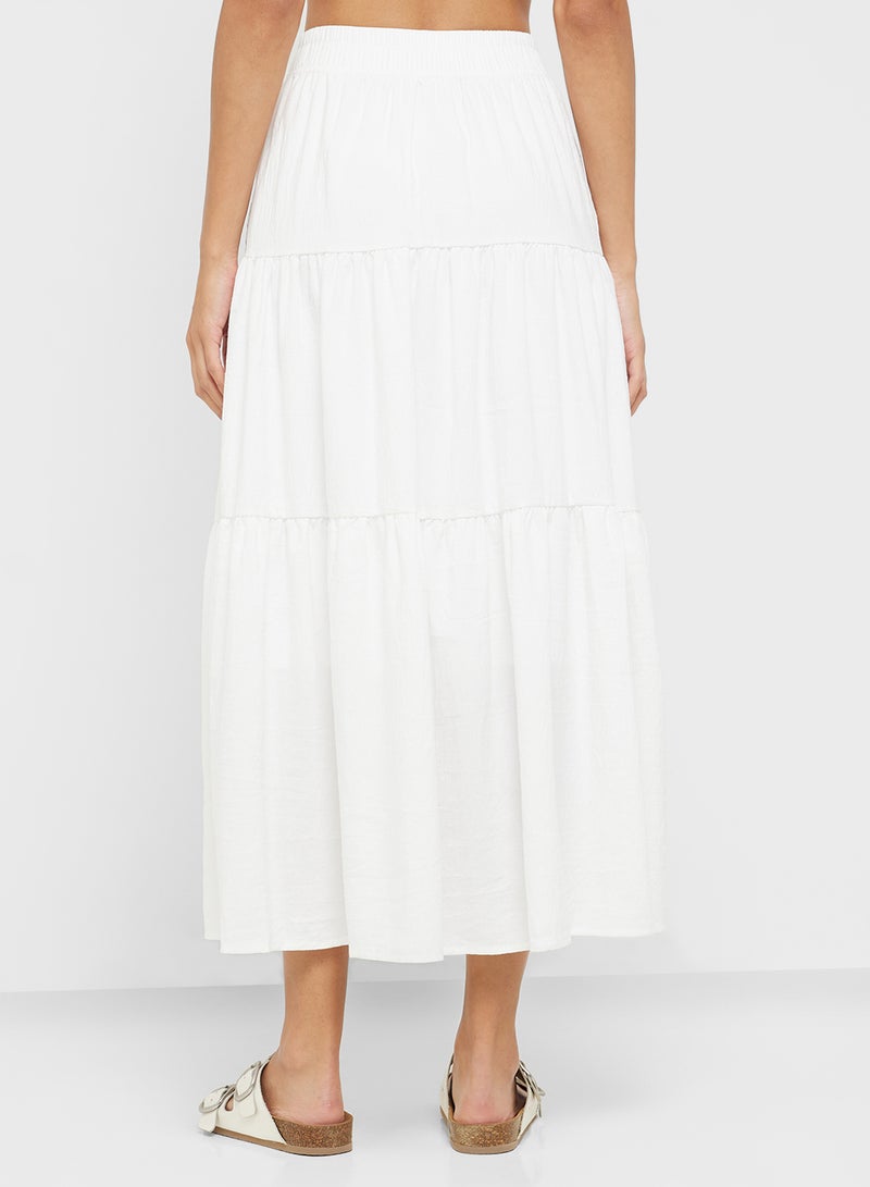 جينجر تنورة ماكسي بتصميم طبقات - - Image 3