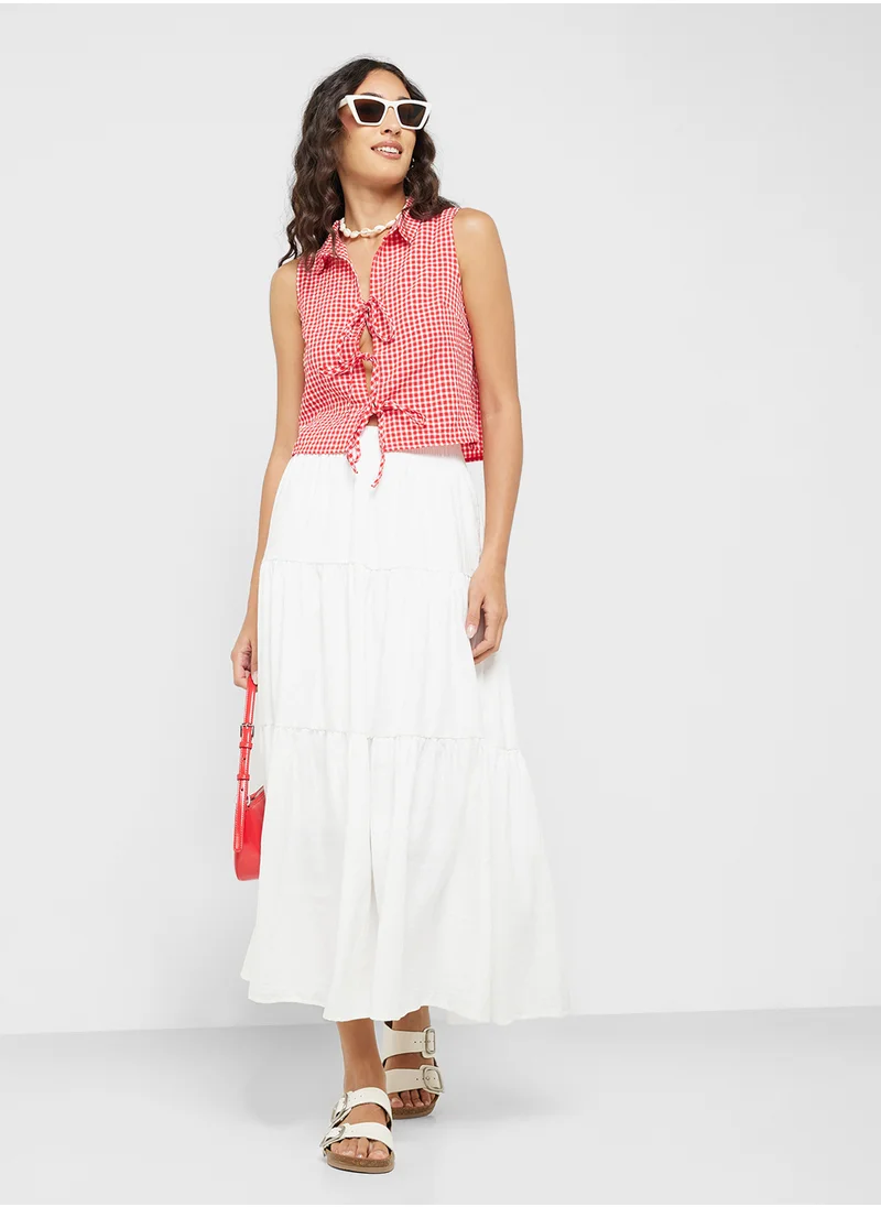 Ginger Tiered A Line Maxi Skirt