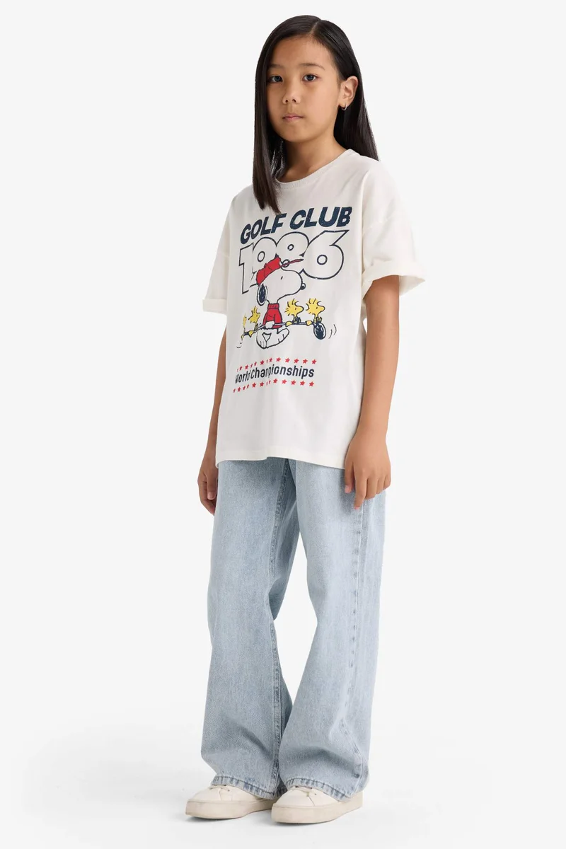 Defacto Oversize Fit Snoopy Licensed Short Sleeve T-Shirt