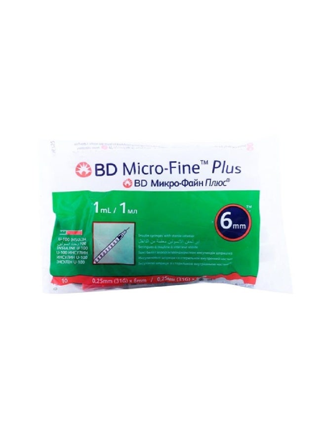 BD Micro-Fine+ Insulin 1 Ml Syringe 0.25 Mm (31G) X 6 Mm 100'S - Image 3