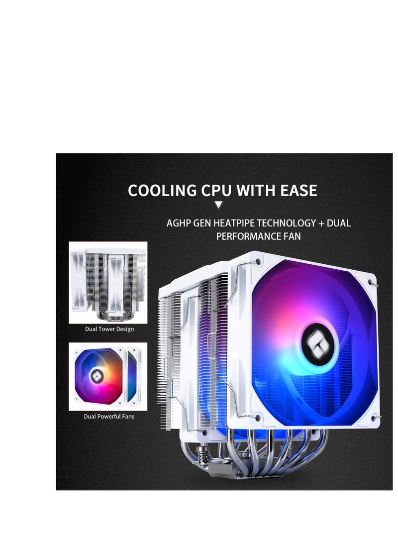 Thermalright Thermalright Peerless Assassin 120 Digital ARGB White CPU Cooler Air with 6X6mm Heatpipes, Magnetic Display Board Top Cover,Heatsink CPU Cooler, for AM4/AM5 and Intel lga1700/1851/1150/1151/1200 - Image 4