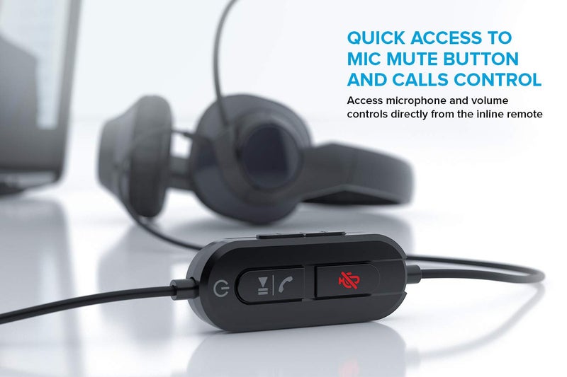 Creative HS-720 V2 USB Digital Audio On-Ear Headset with Noise-Cancelling Condenser Boom Mic, Inline Mic Mute/Calls/Volume Control and Mic-Monitoring Feature, Simple Plug-and-Play for Video Calls - Image 3