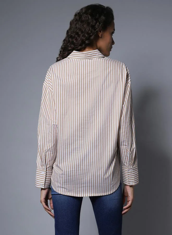 هاي ستار Striped Long Sleeve Regular Fit Shirt by Styli