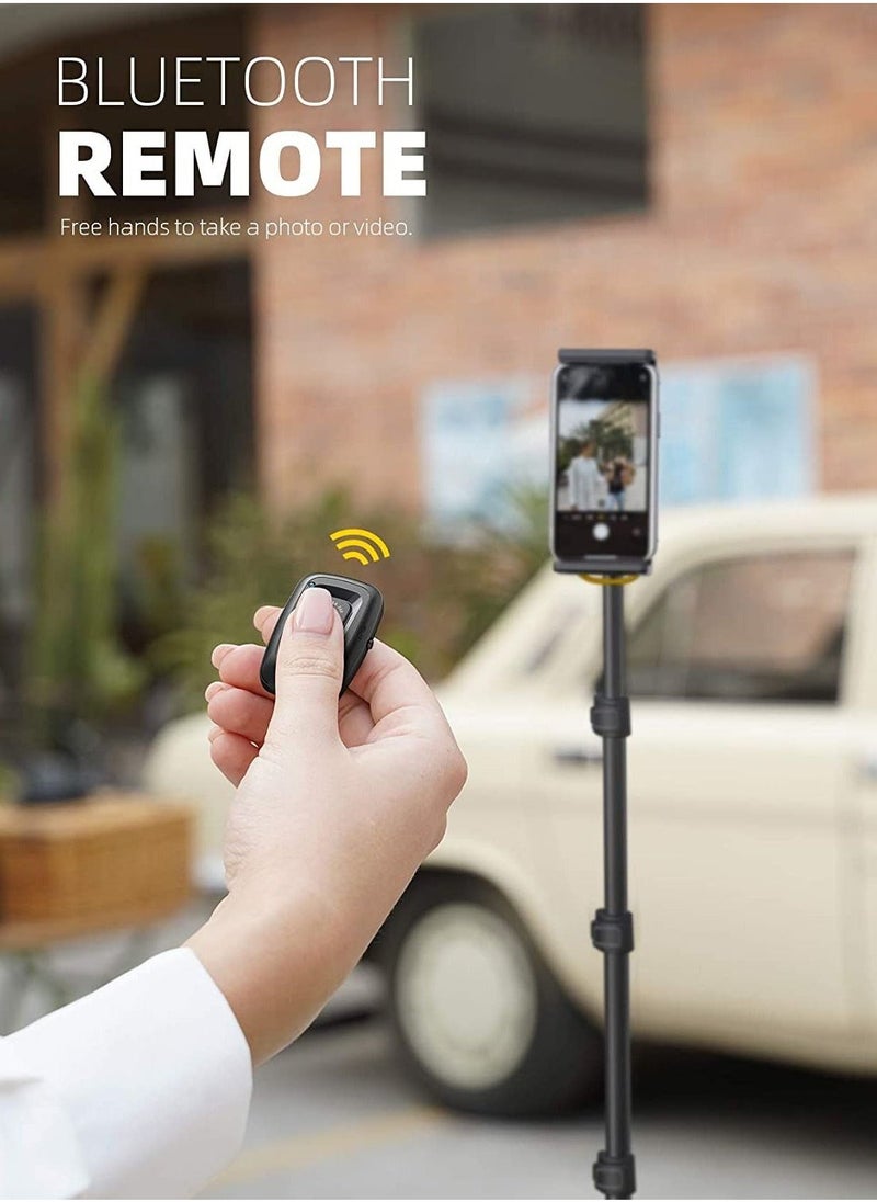 Tablet Floor Tripod Stand - 64.9" Tablet Holder Mount with Adjustable Height for Stream/Watching with Bluetooth Remote, for iPad Pro 12.9, Mini, Air - Image 2