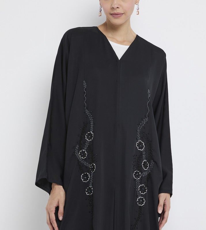ROZA Stylish hand work abaya - Image 2