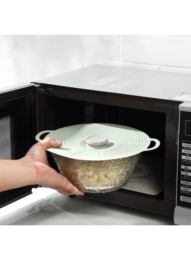 هومستر 5 قطع أغطية سيليكون ماصة، أغطية طعام ملونة، إغطية ماصة قابلة لإعادة الاستخدام مقاومة للحرارة للاستخدام في الميكروويف، تُستخدم على الأكواب والوعاء والأطباق والوعاء والمقاليات والفرن والثلاجة، خالية من BPA، 15x18 سم - Image 3