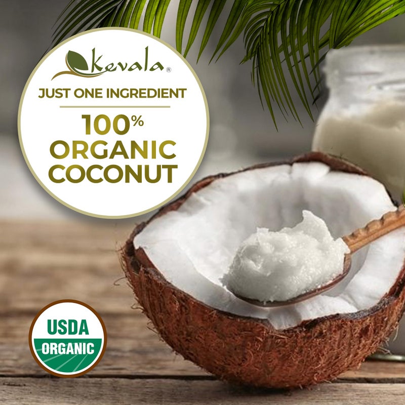 Kevala Organic Coconut Butter - Raw, Cold-Pressed Spread & Cream Alternative for Baking, Desserts & Toast - Vegan, Gluten-Free, Glass Jar, Non-GMO | 16 oz - Image 3