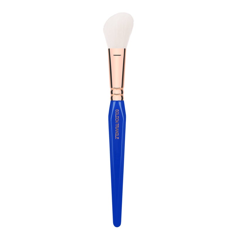Bdellium Tools Professional Makeup Brush - Golden Triangle 942 Slanted Contour - With All Vegan and Soft Synthetic Fibers, For Adding Dimension to the Face (Blue, 1pc) - Image 4