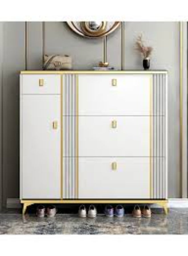 Storage Cabinet for Entryway Slim, Shoe Cabinet with Flip Drawers, Entryway Shoe Storage Cabinet for Home and Apartment - Image 2