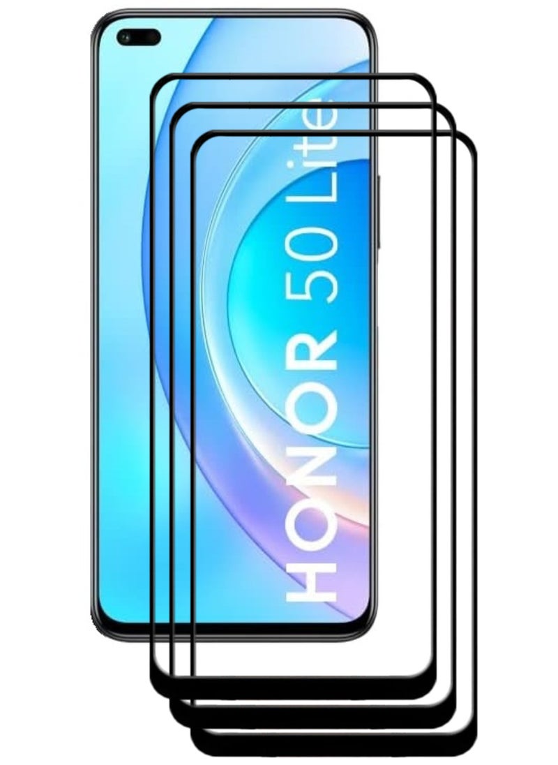 ACLIX 3 Pieces Antistatic ESD Dustproof Premium Quality High Definition Tempered Glass Screen Protector Designed For Honor 50 Lite - Image 1