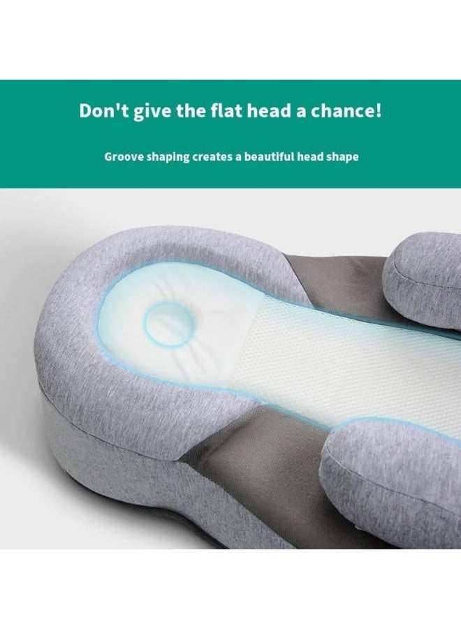 TAKHTEELA Baby Wedge Pillow for Newborn Support Wedge Pillow Baby Reflux Wedge Breastfeeding Nursing Pillow, Bottle Feeding - Image 2