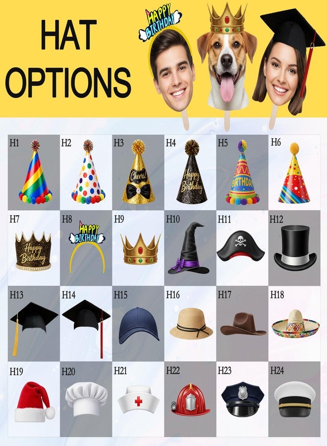 EZISHIPS Big Head Cutout on a Stick - Custom Face Cutouts for Party, Graduation, Birthday, or Wedding | Life Size Photo Prop, 6"-36", 1 Piece - Image 4