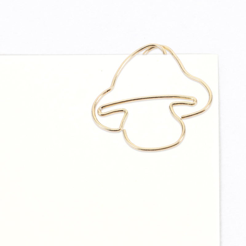 20 Pcs Gold Mushroom Paper Clips Decorative Bill Clamps For Office School Supplies - Image 5