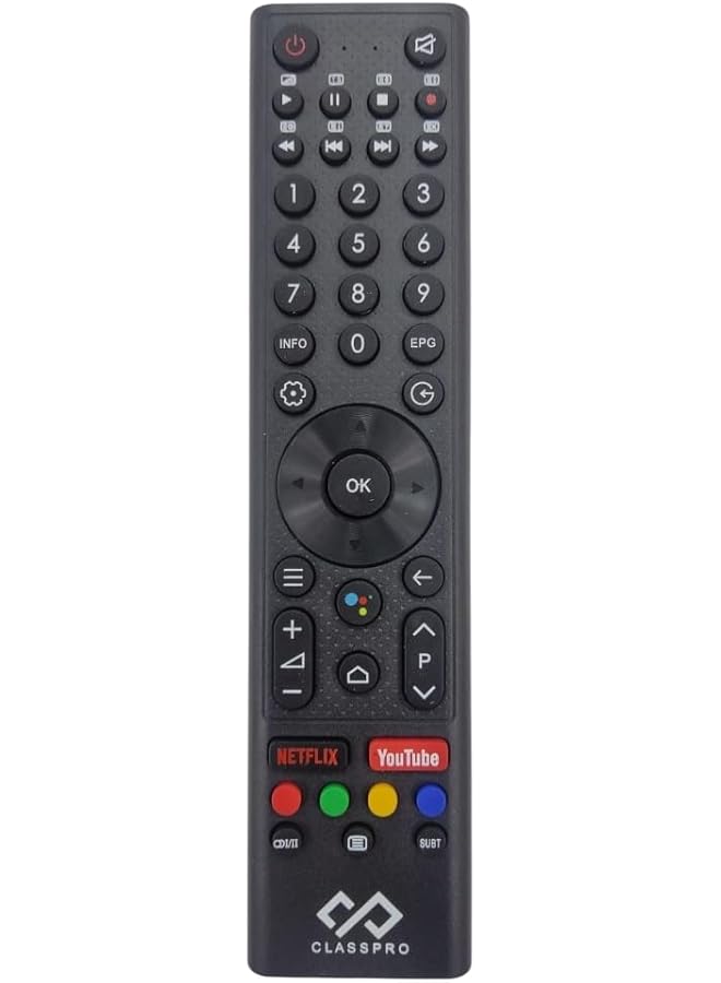erorex Class Pro Smart Tv Remote Replacement Remote Control Compatible For Class Pro Smart Tv Lcd Led With Smart Short Keys Black 