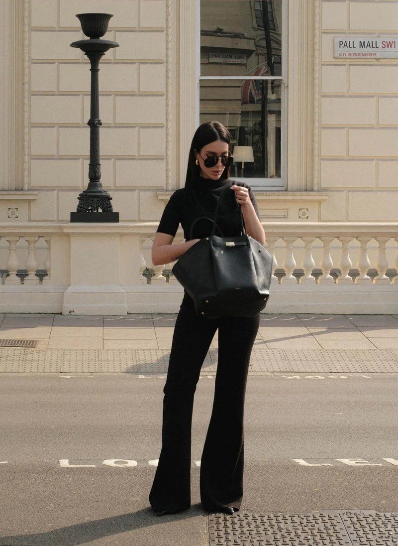 Lichi Mid-rise flared trousers