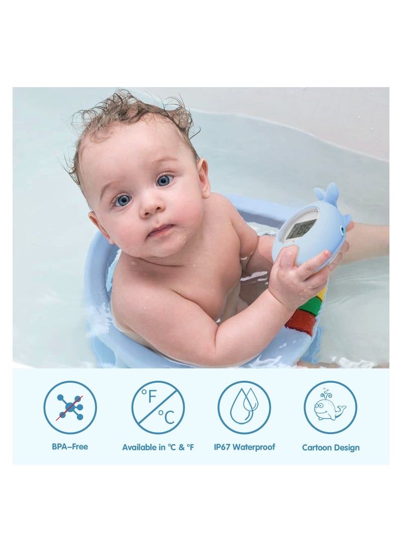 SYOSI - Baby Bath Thermometer, Baby Bath Bathtub Thermometer for Infant, Safety Bath Tub Water Temperature Digital Thermometer, Floating Bathing Toy Gift, for Newborn with Flashing Temperature Warning - Image 1