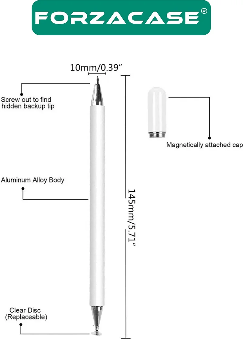 Forzacase Universal Phone Tablet 3in1 Ballpoint and Disc Tip Stylus Pen Touch Pen - FC240