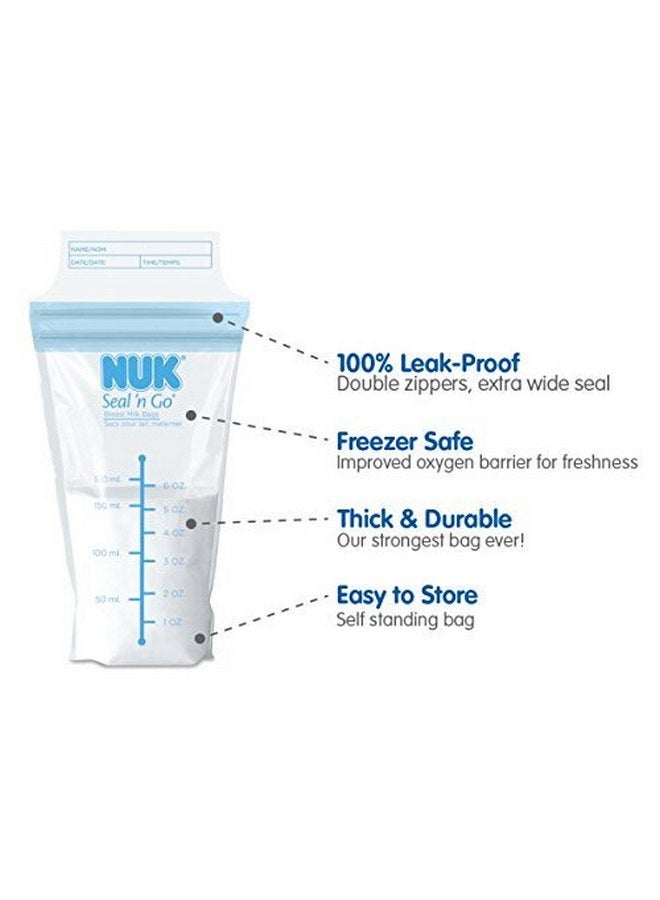 NUK Seal N Go Breast Milk Bags, 200 Count - Image 2