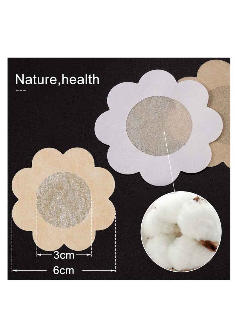 Nipple Covers Disposable Breast Pasties Comfortable, Adhesive Satin Petals Pasties for Women Plum Shaped Disposable Breast Covers Self-adhesive Petal Bra Pasties10 Pairs - Image 3