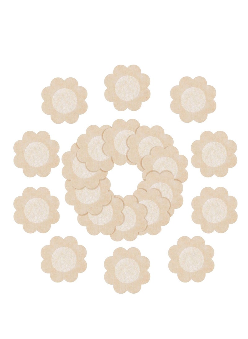 Nipple Covers Disposable Breast Pasties Comfortable, Adhesive Satin Petals Pasties for Women Plum Shaped Disposable Breast Covers Self-adhesive Petal Bra Pasties10 Pairs - Image 1