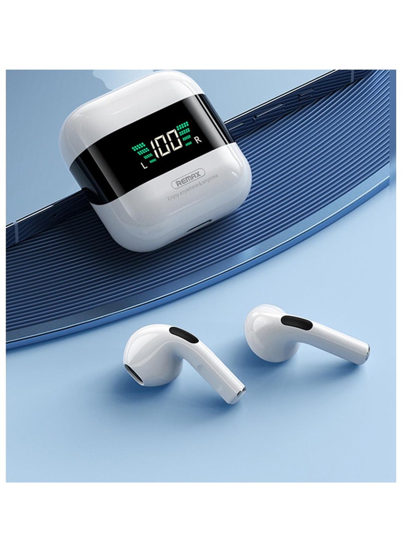 REMAX - TWS-10 Plus Wireless Bluetooth Earbuds with LED Display, 13mm Driver, Auto Pairing, 50h Standby Time, Lightweight Portable Stereo Earphones for Music and Calls - Image 1