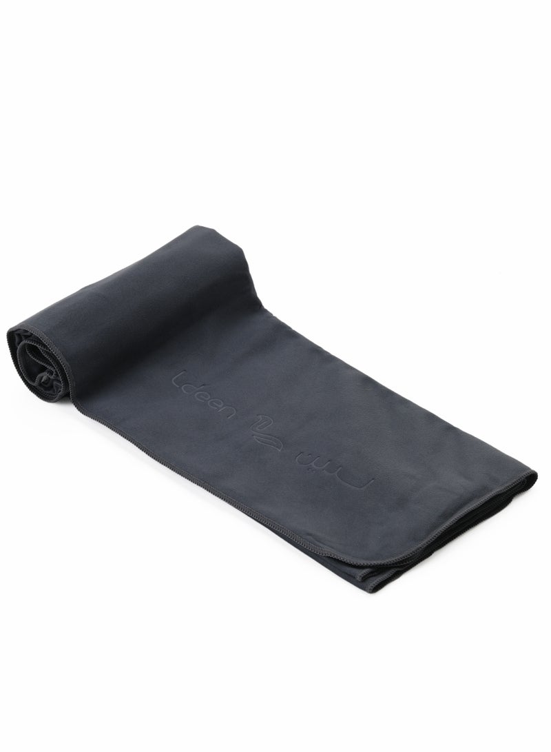 لدين منشفة الجسم المطورة (90*180 سم) رمادي غامق + حقيبة - Image 2