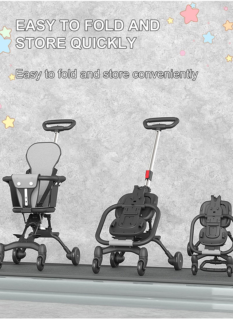 MaBaby Baby Stroller Two-Way Lightweight Strollers Easy Fold Push Chair With Four Wheels  - Image 3