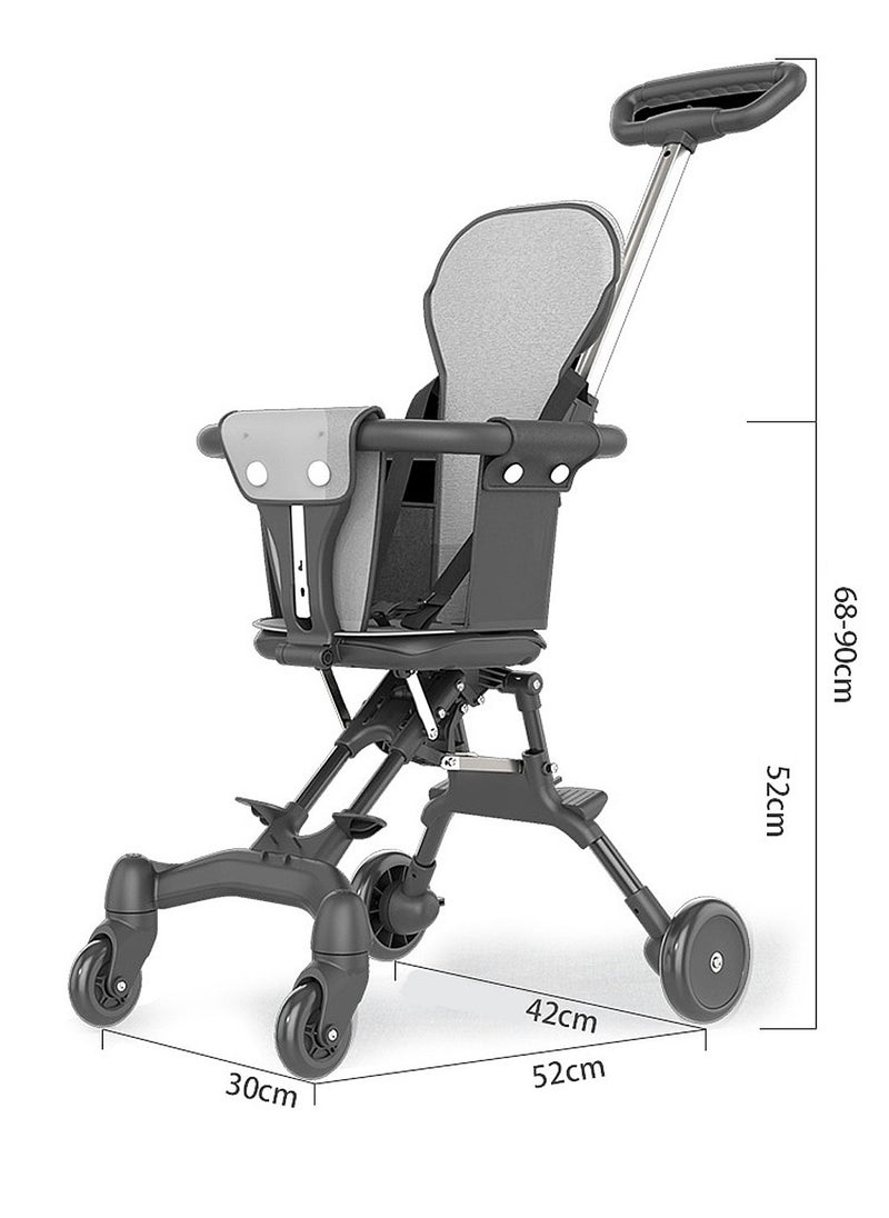 MaBaby - Baby Stroller Two-Way Lightweight Strollers Easy Fold Push Chair With Four Wheels - Image 1