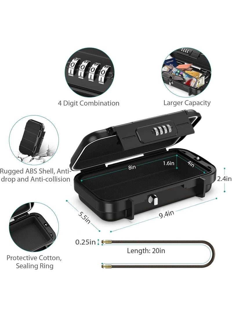 Portable Security Case – Combination Key Lock Box for Travel & Home | Small Safe for Smartphones, Passports & Credit Cards – Car Travel Storage Box with Durable Shell - Image 3