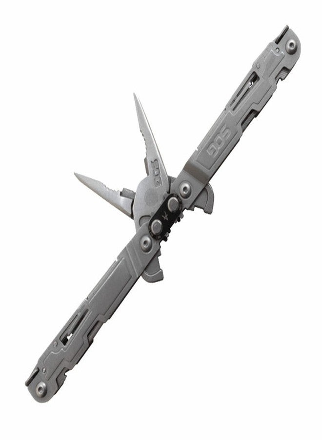 SOG PowerAccess Well-Rounded One-Handed Lightweight Daily Pocketable Stainless Steel Multi-Tool for Backcountry 18 Tools, Stone Wash - Image 3