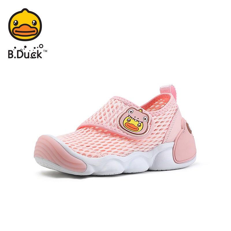 Authentic B.Duck Velcro Kidsren'S Shoes 25 Non-Slip Running Shoes Boys Mesh Breathable Girls - Image 1