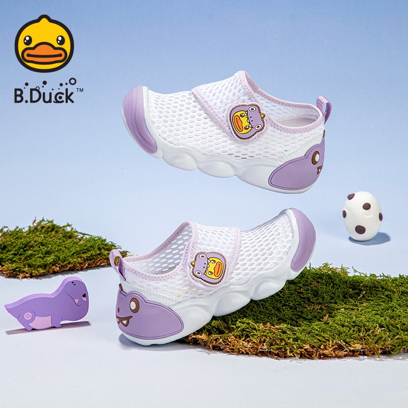Authentic B.Duck Velcro Kidsren'S Shoes 25 Non-Slip Running Shoes Boys Mesh Breathable Girls - Image 5