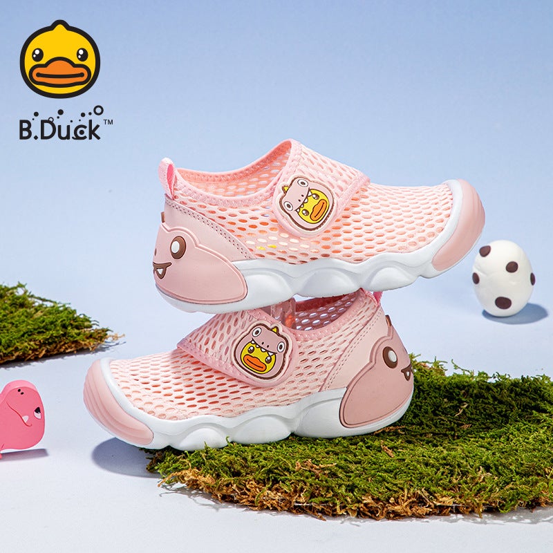 Authentic B.Duck Velcro Kidsren'S Shoes 25 Non-Slip Running Shoes Boys Mesh Breathable Girls - Image 4