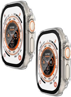 Yrzper Yrzper Compatible with Apple Watch Ultra 2 49mm Screen Protector Case Hard PC All Around Scratch-Proof Screen Protector Cover Shockproof case for Apple Watch Ultra 49mm (2 Clear) 