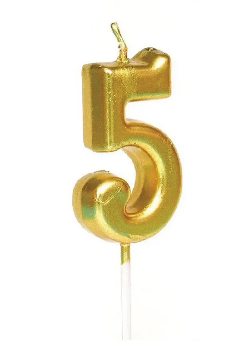 Share The Love Five Number Candle - Gold