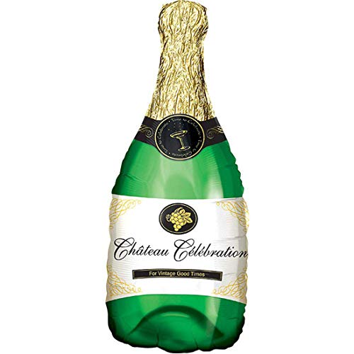 SOI Happy Anniversary Round Balloon | Anniversary Decoration Items | Champagne Bottle Balloon | Star Shape Balloon (Champagne Anniversary- Pack of 5) - Image 3