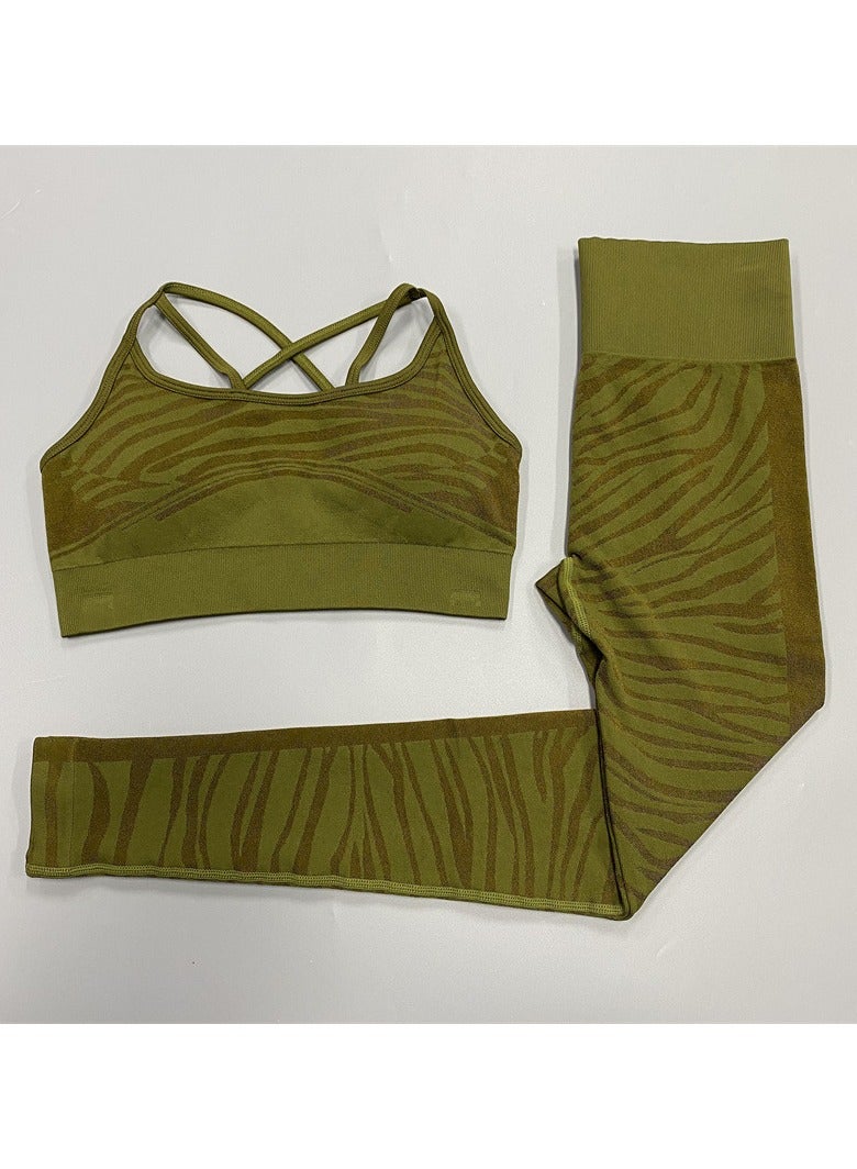 Women's Yoga Fitness Sports Bra and Pants Set  - Image 1