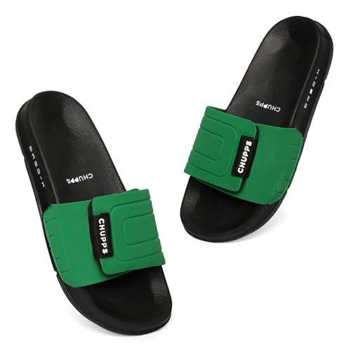 CHUPPS Quilt Bloom Green & Black Drift Orthopedic Slippers | Soft Footpharma Footbed | Breathable Ventilation Holes | Lightweight Flip Flops | Anti-Skid Chappals for Everyday For Womens - Image 2