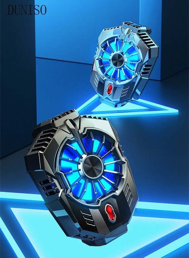 DUNISO Mobile phone radiator, cooling fan, mobile phone cooling fan, plug-in model, compatible with 68-89mm mobile phones, rechargeable, for gaming, live streaming, and watching videos - Image 2